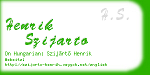 henrik szijarto business card