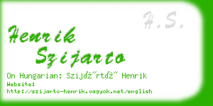 henrik szijarto business card